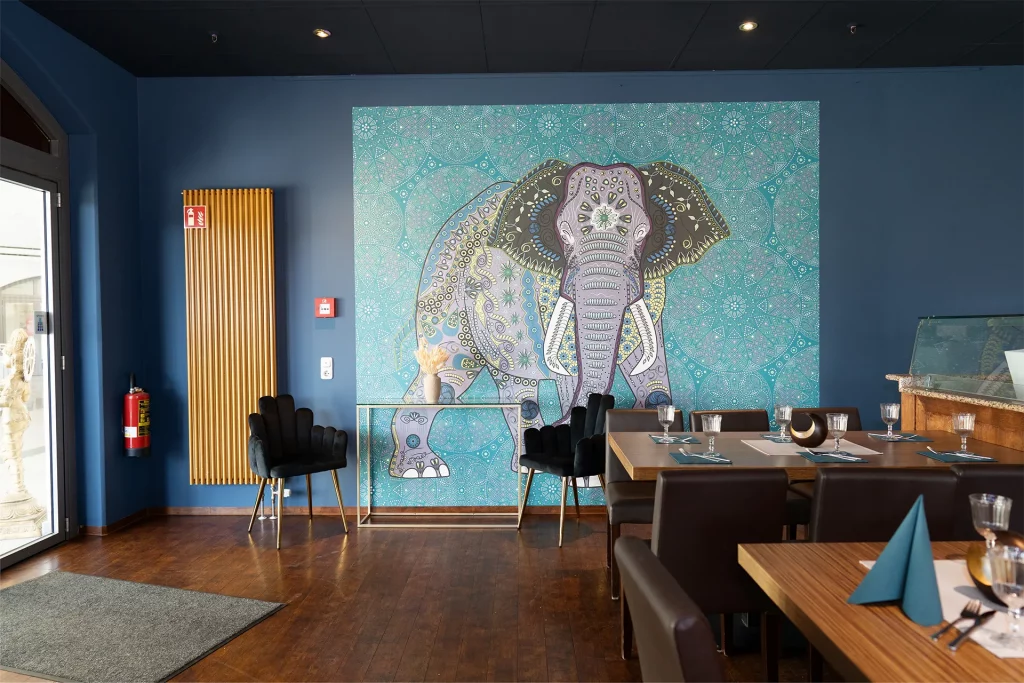 Innenanstrich & Farbkonzept - indisches Restaurant - Armagan Maler München