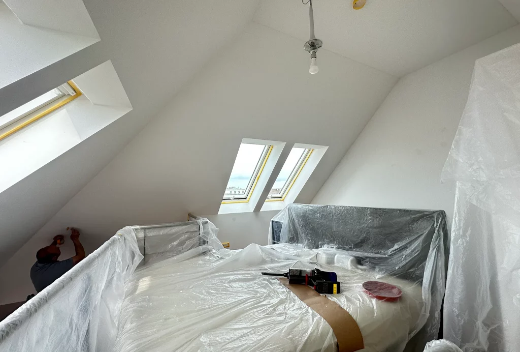 Abdeckarbeiten Maler München | Maisonette Wohnung