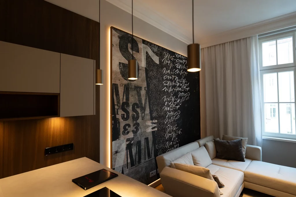 Italienische Designertapete trifft auf hochwertige Farben von Farrow & Ball